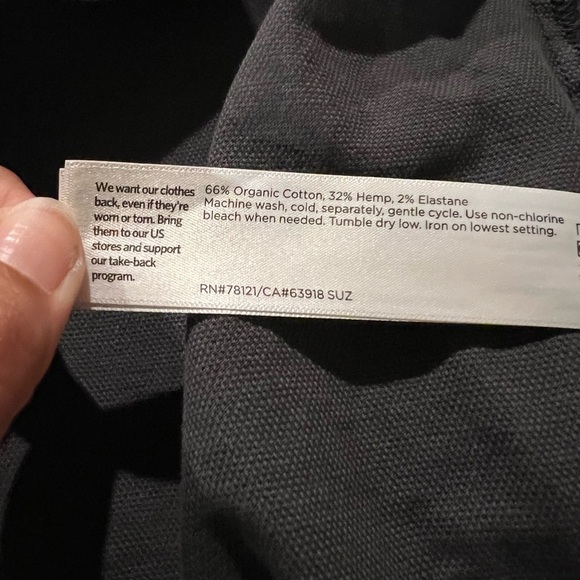 Eileen Fisher Jacket Womens Large Black Organic Cotton Hemp Smock Boxy - Picture 8 of 8